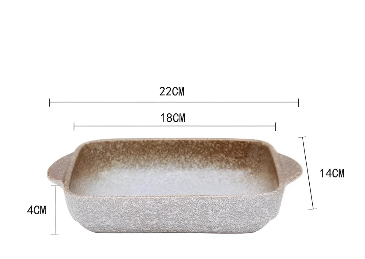 Assadeira de Cerâmica Japonesa para Forno, Mesa e Servir Lenogue Bege