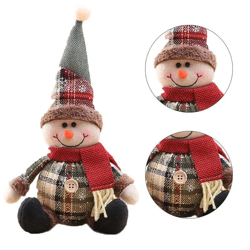 Boneco de Pelúcia Natalino para Decoração de Festa e Ambiente Lenogue