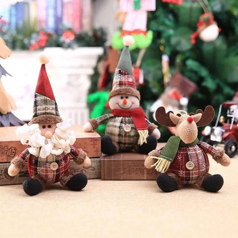 Boneco de Pelúcia Natalino para Decoração de Festa e Ambiente Lenogue