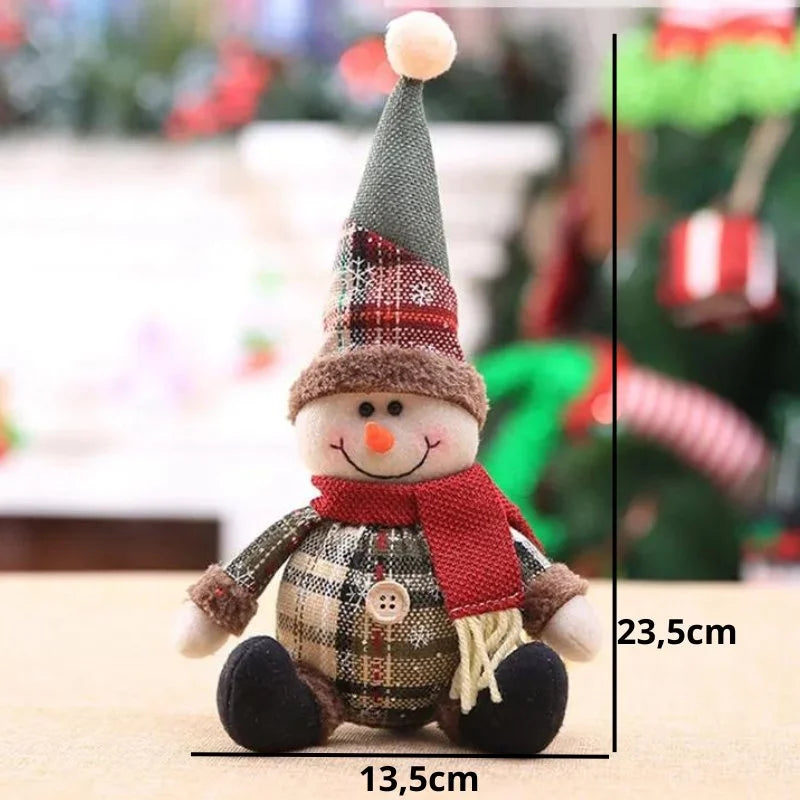 Boneco de Pelúcia Natalino para Decoração de Festa e Ambiente Lenogue