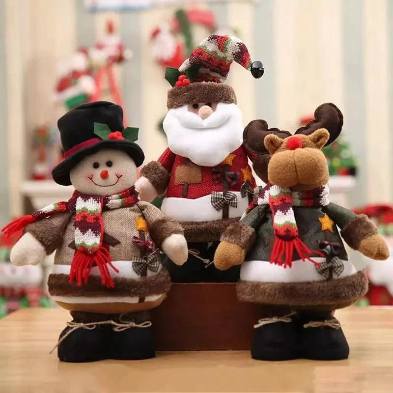 Bonecos de Natal de Pelúcia para Decoração Festiva Lenogue