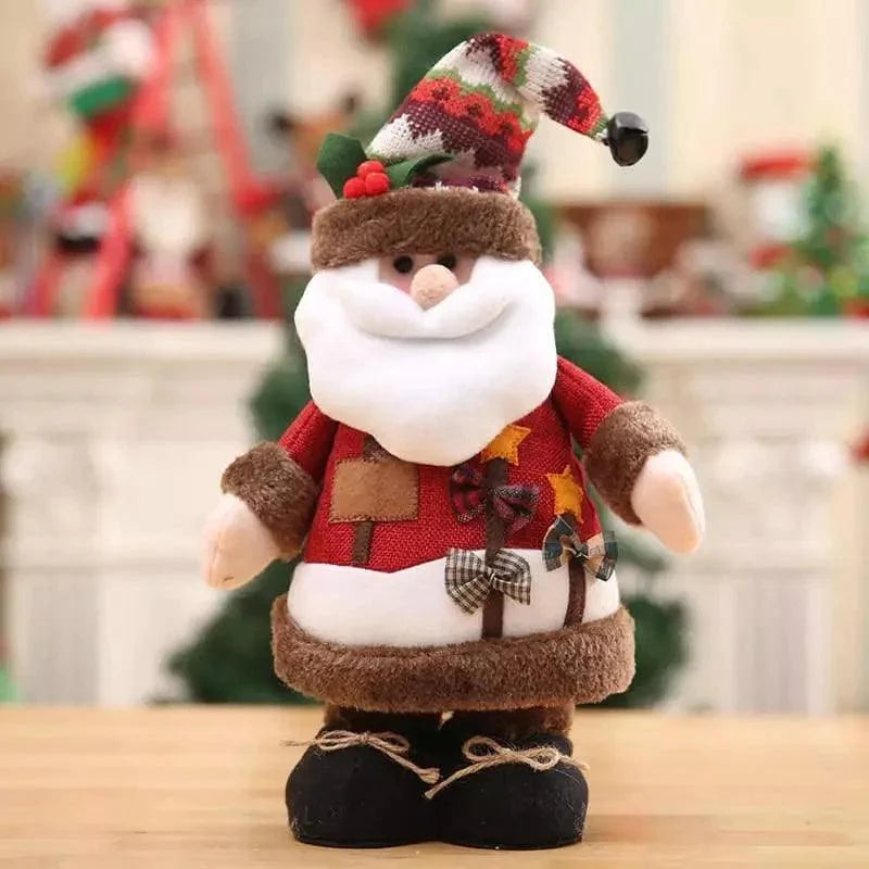 Bonecos de Natal de Pelúcia para Decoração Festiva Lenogue Papai Noel