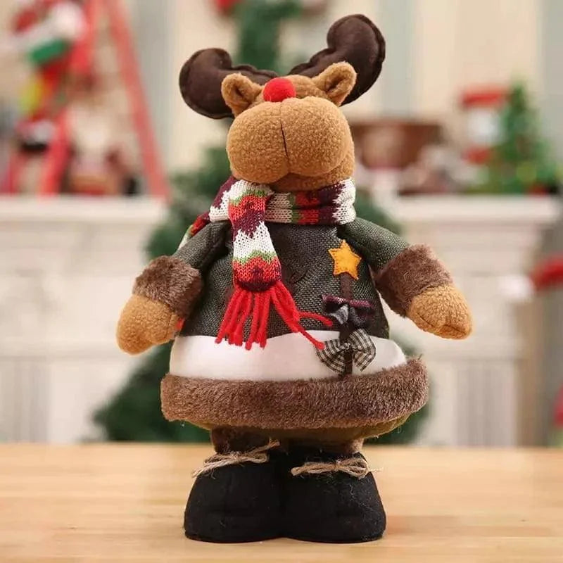 Bonecos de Natal de Pelúcia para Decoração Festiva Lenogue Rena