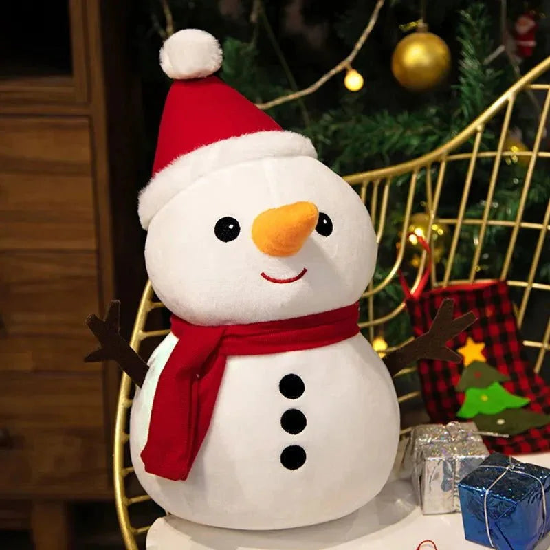 Bonecos de Pelúcia Natalinos para Decoração e Presente Infantil Lenogue Boneco Neve / 23cm
