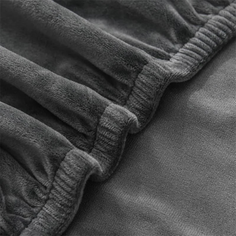 Capa de Cadeira de Jantar Suede Premium Impermeável Cinza Escuro Lenogue