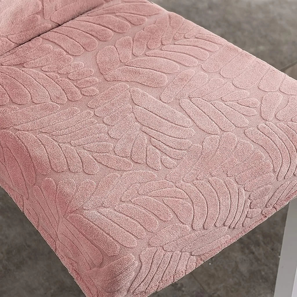 Capa para Cadeira de Jantar Jacquard Premium Rosa para Decoração Lenogue