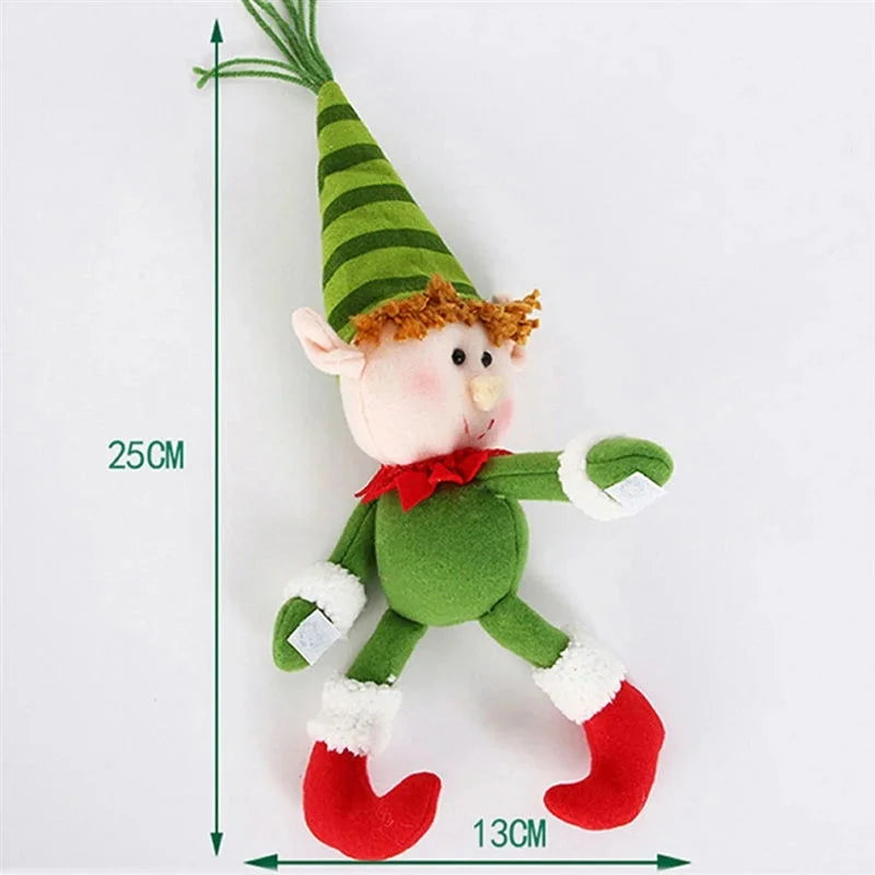 Capa para Garrafa de Vinho Natalina com Papai Noel e Boneco de Neve Lenogue