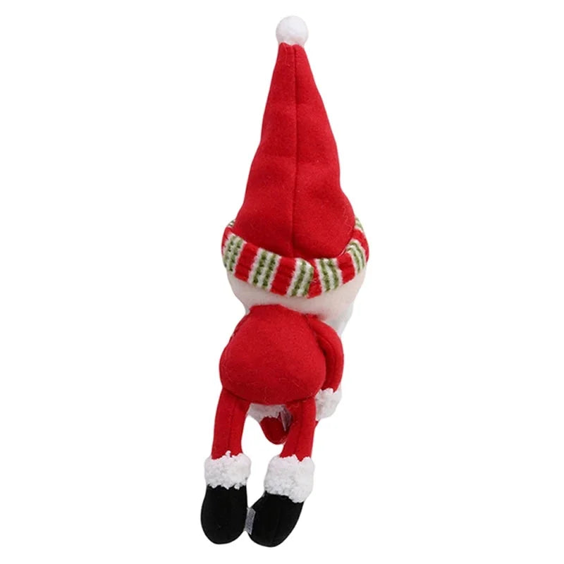 Capa para Garrafa de Vinho Natalina com Papai Noel e Boneco de Neve Lenogue