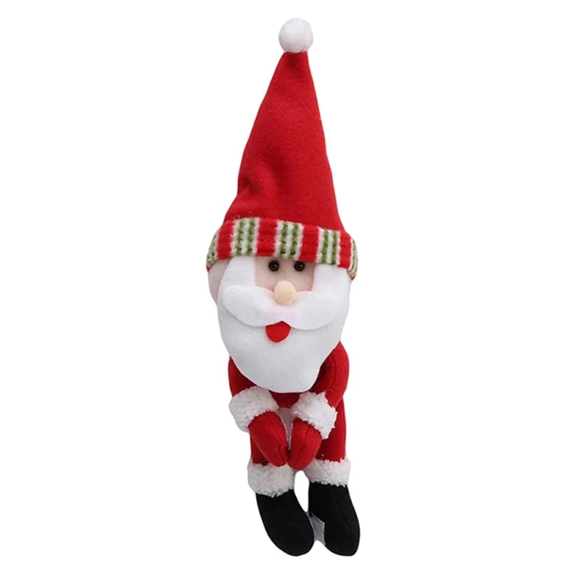 Capa para Garrafa de Vinho Natalina com Papai Noel e Boneco de Neve Lenogue Papai Noel