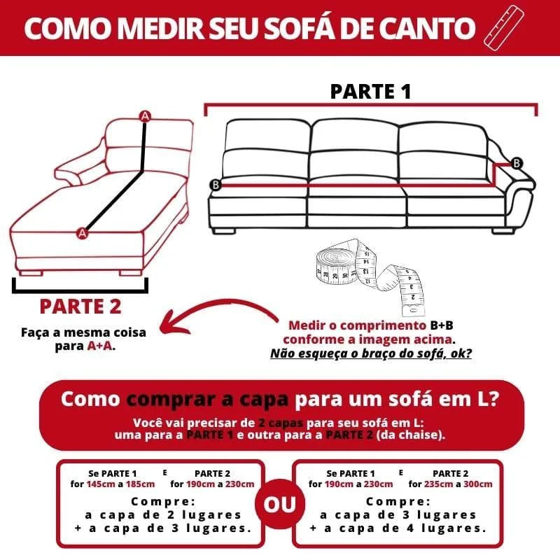 Capa para Sofá Jacquard Creme Impermeável para Sala Lenogue