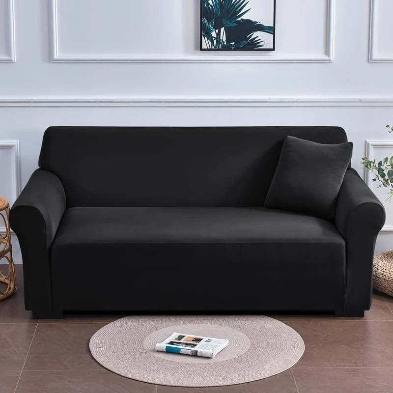 Capa para Sofá Spandex Preto Impermeável para Sala Lenogue 1 lugar (90-140cm)