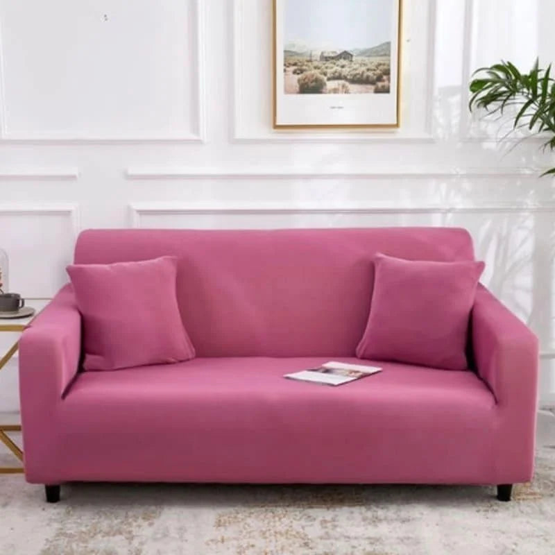 Capa para Sofá Spandex Rosa Impermeável para Sala Lenogue 1 lugar (90-140cm)