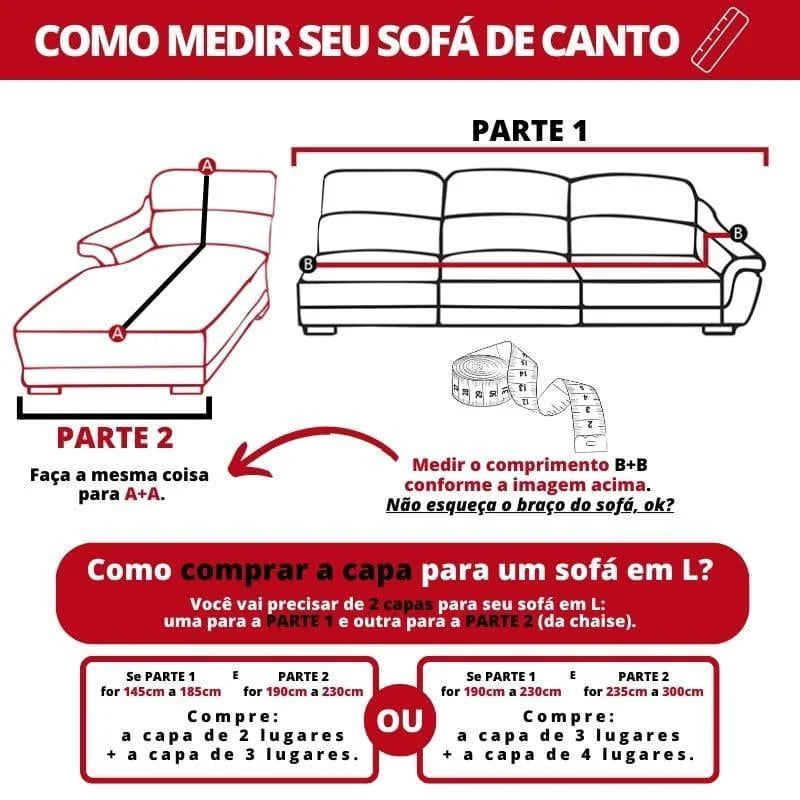 Capa para Sofá Suede Bege Impermeável para Sala Lenogue