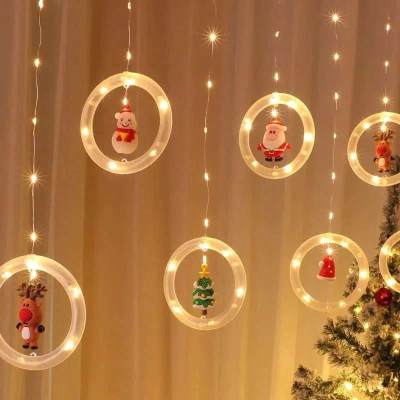 Cortina de Luzes Led para Decoração de Natal Lenogue