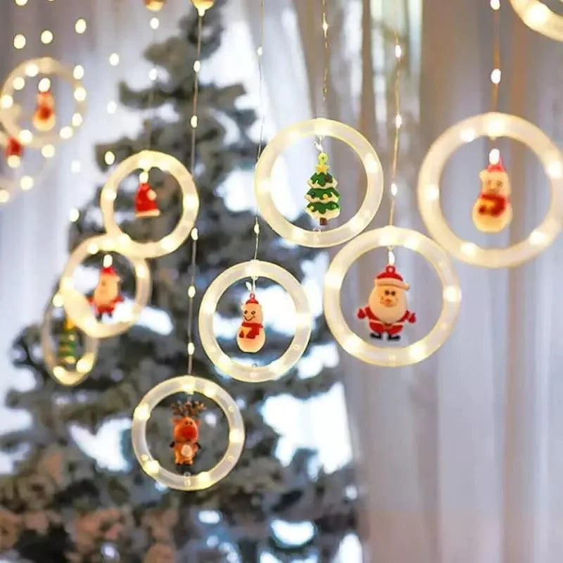 Cortina de Luzes Led para Decoração de Natal Lenogue