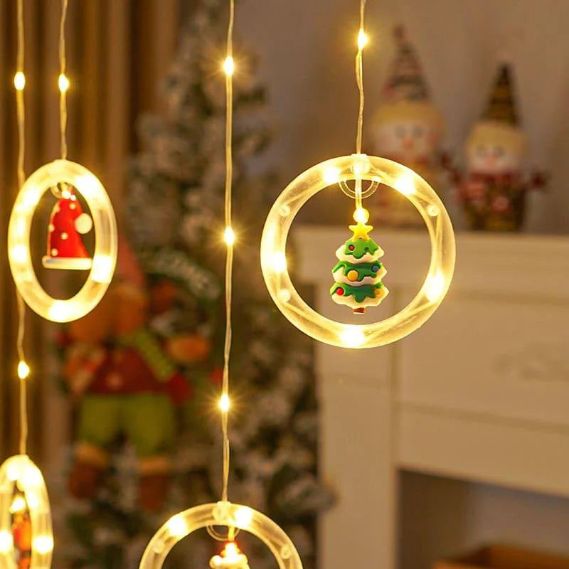 Cortina de Luzes Led para Decoração de Natal Lenogue