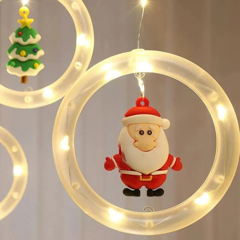 Cortina de Luzes Led para Decoração de Natal Lenogue