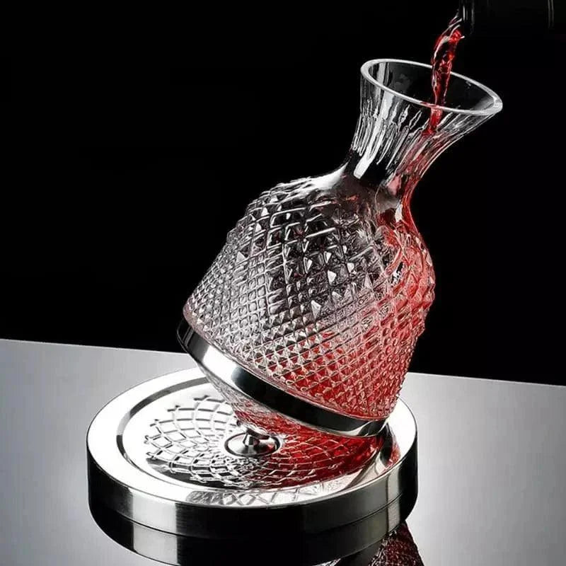 Decanter de Vinho de Vidro Cristal 1500ml para Aeração Lenogue Prata