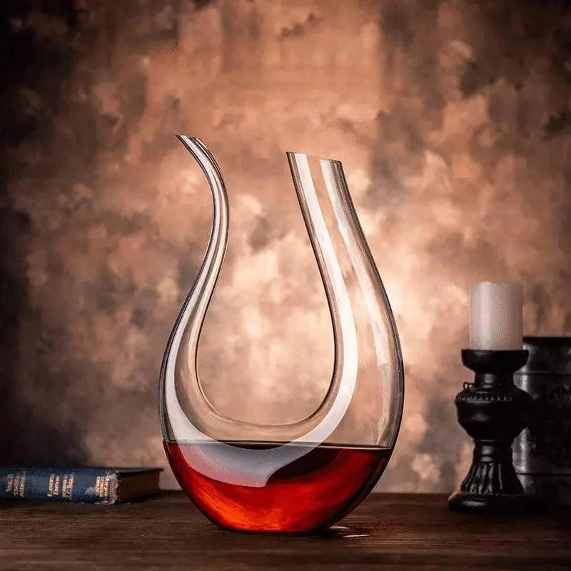 Decanter de Vinho de Vidro em Formato de Cisne 1500ml Lenogue