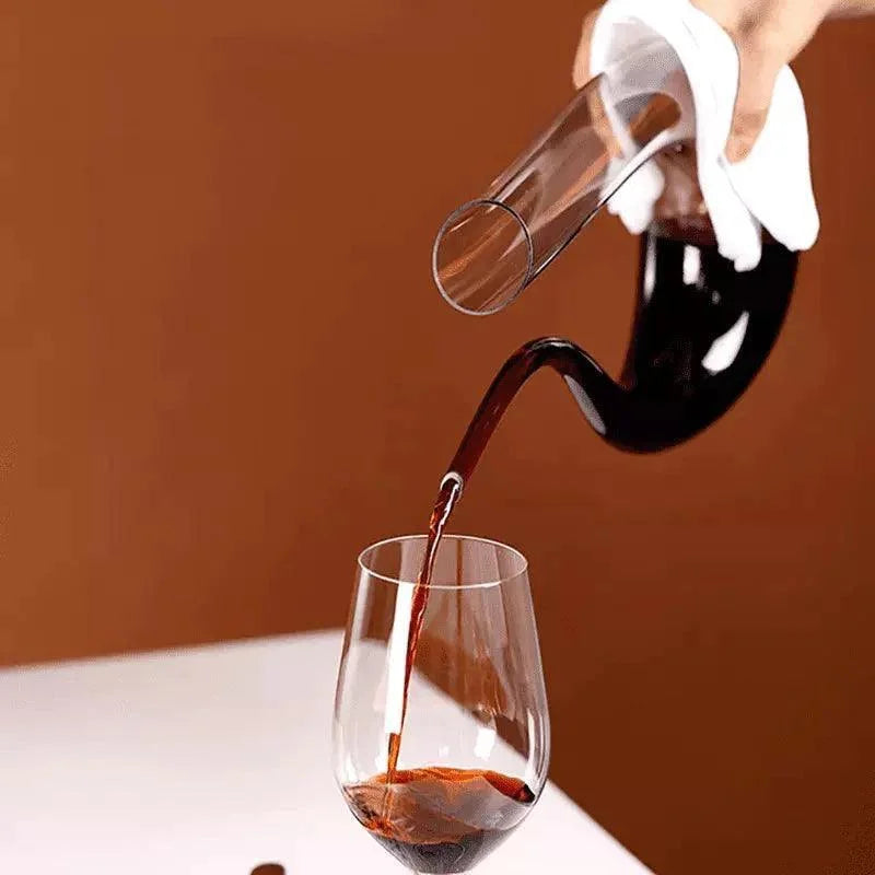 Decanter de Vinho de Vidro em Formato de Cisne 1500ml Lenogue