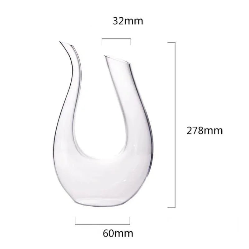 Decanter de Vinho de Vidro em Formato de Cisne 1500ml Lenogue