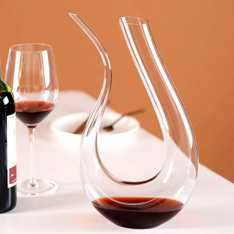Decanter de Vinho de Vidro em Formato de Cisne 1500ml Lenogue