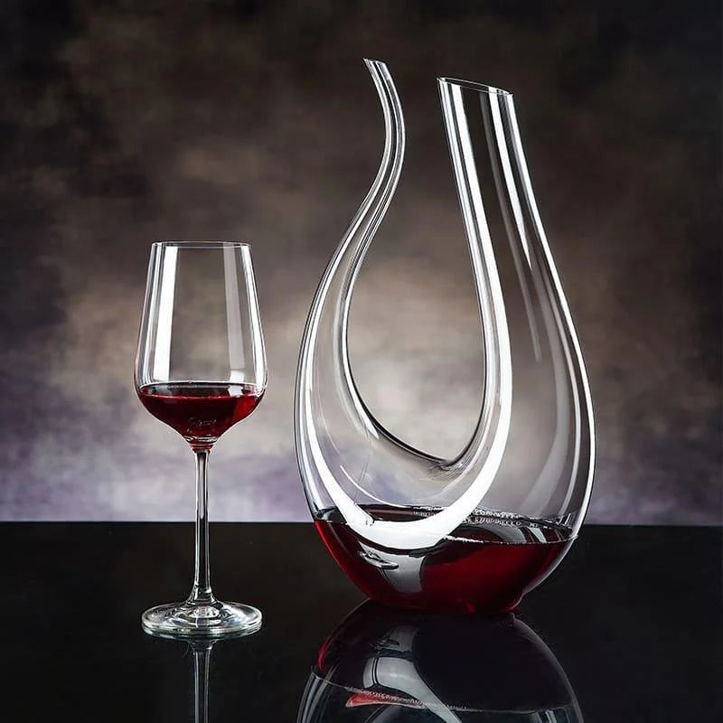 Decanter de Vinho de Vidro em Formato de Cisne 1500ml Lenogue