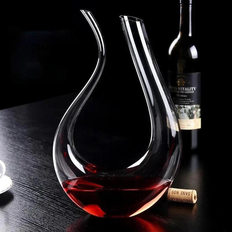 Decanter de Vinho de Vidro em Formato de Cisne 1500ml Lenogue
