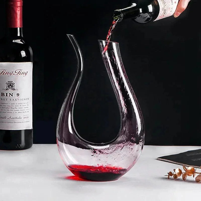 Decanter de Vinho de Vidro em Formato de Cisne 1500ml Lenogue