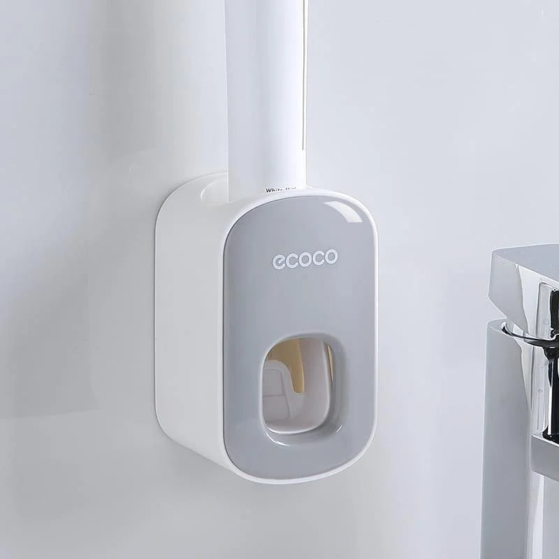 Dispenser Automático de Pasta de Dente Compacto para Banheiro Lenogue Cinza