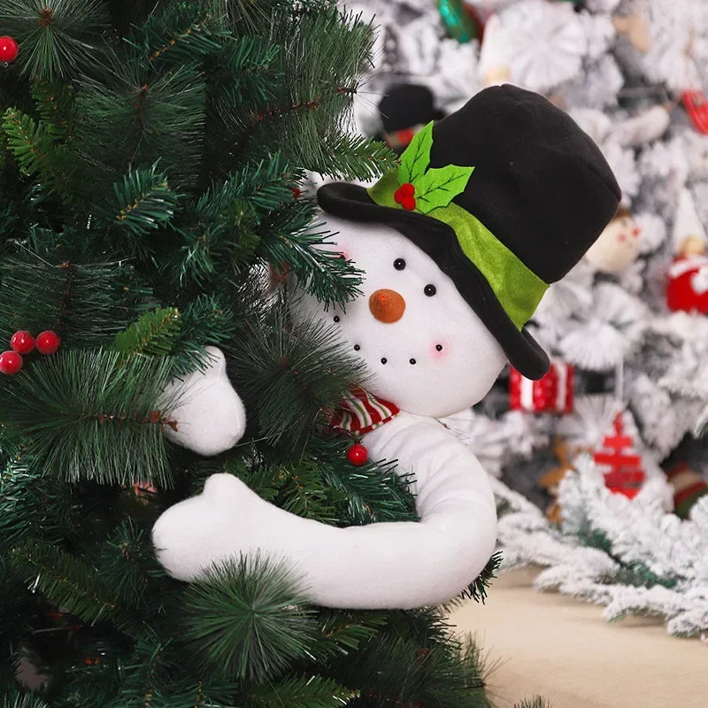 Enfeite de Natal Pelúcia Noel e Boneco de Neve para árvore Lenogue Boneco de Neve