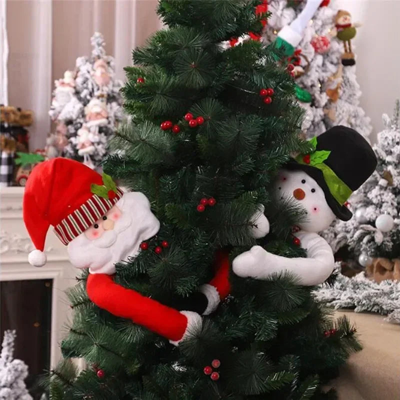 Enfeite de Natal Pelúcia Noel e Boneco de Neve para árvore Lenogue