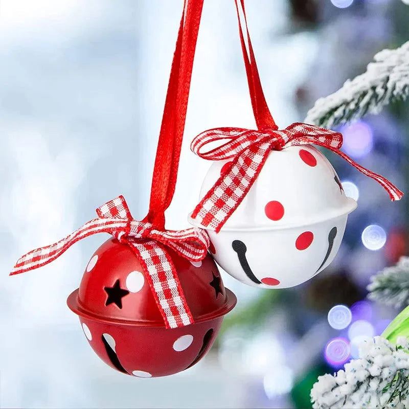 Enfeites de Natal de Metal com Sinos e Flocos de Neve Lenogue