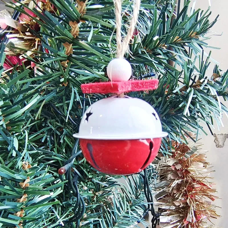Enfeites de Natal de Metal com Sinos e Flocos de Neve Lenogue