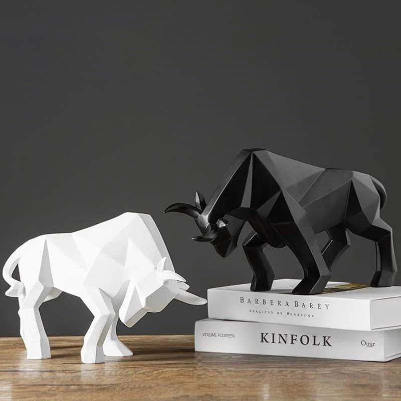 Estátua de Touro em Resina para Decoração de Mesa Lenogue