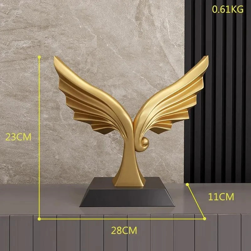 Estátua Moderna de Resina com Bola de Cristal para Decoração Lenogue Mod.02 (19 cm)