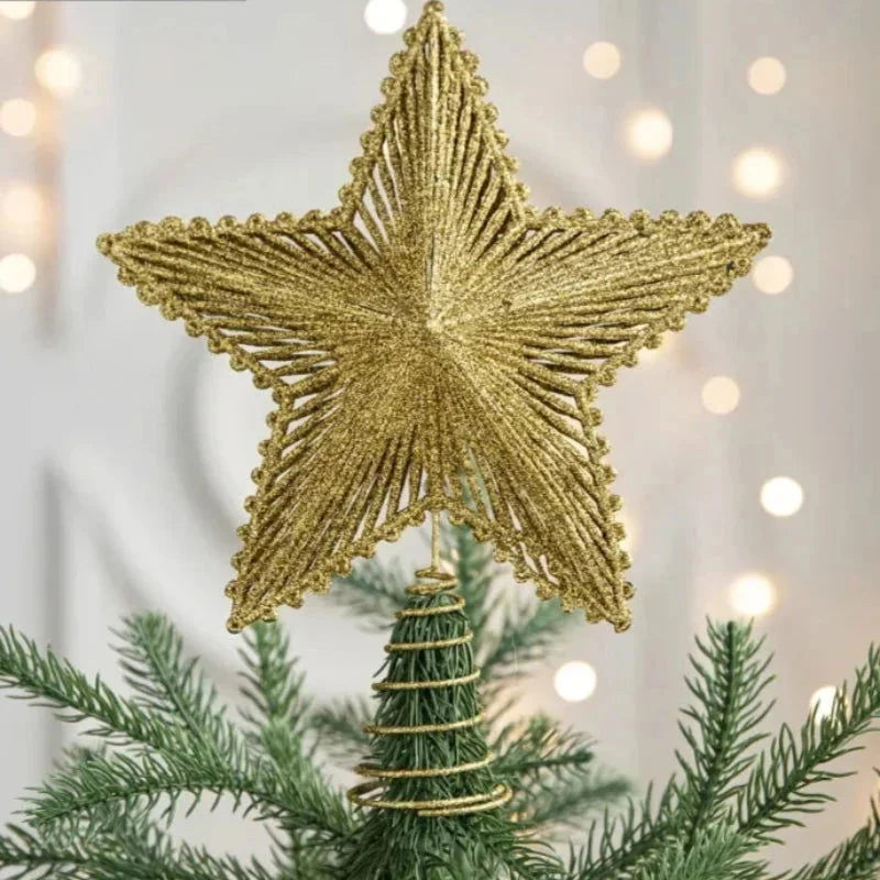 Estrela Dourada de Ferro para Topo de árvore de Natal Decorativa Lenogue Mod. A
