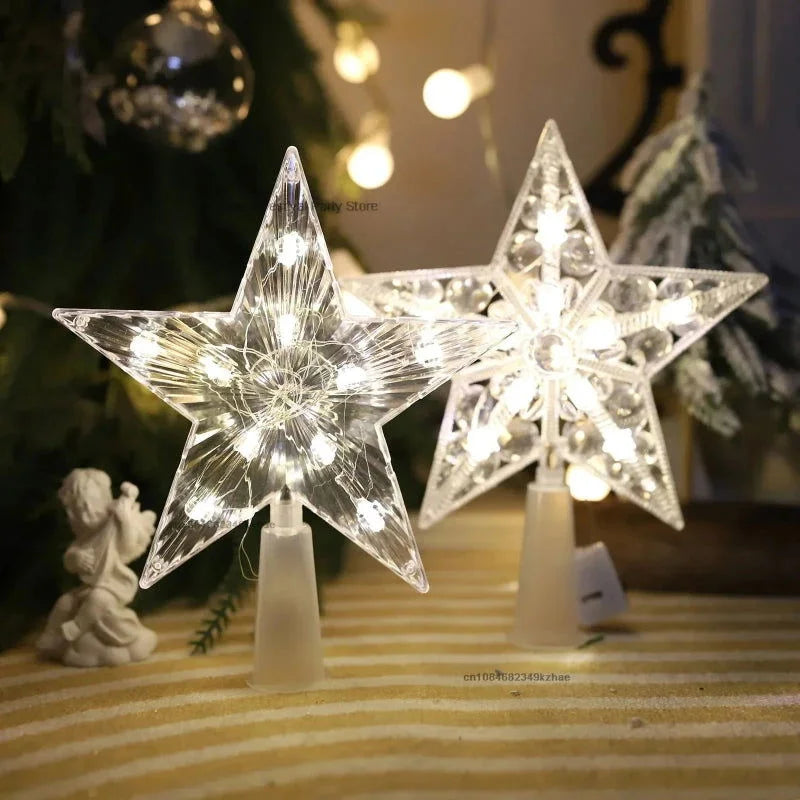 Estrela Led Acrílica para Topo de árvore de Natal Iluminada Lenogue
