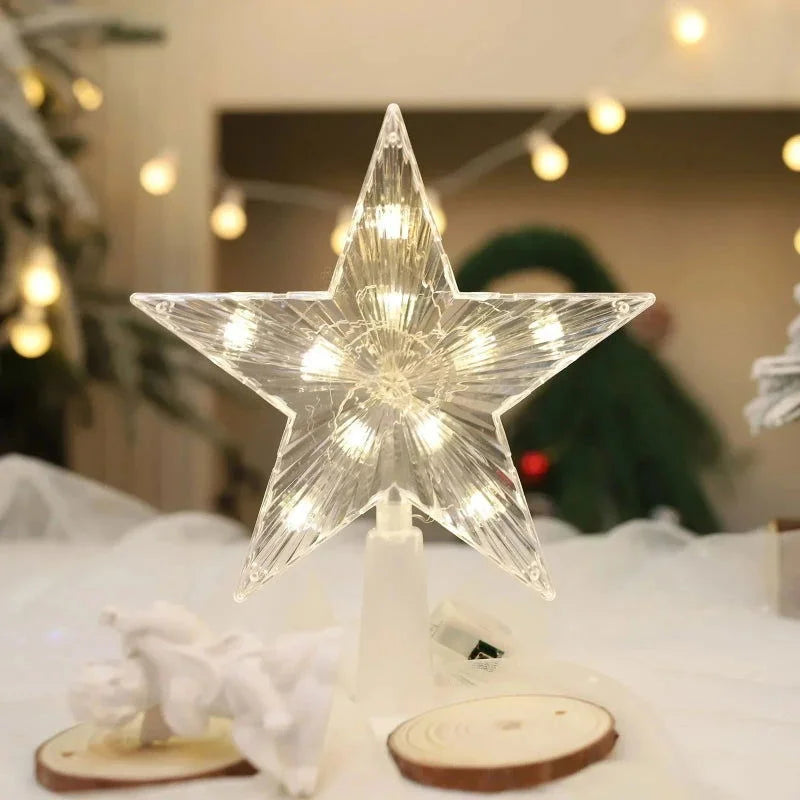 Estrela Led Acrílica para Topo de árvore de Natal Iluminada Lenogue Mod. A