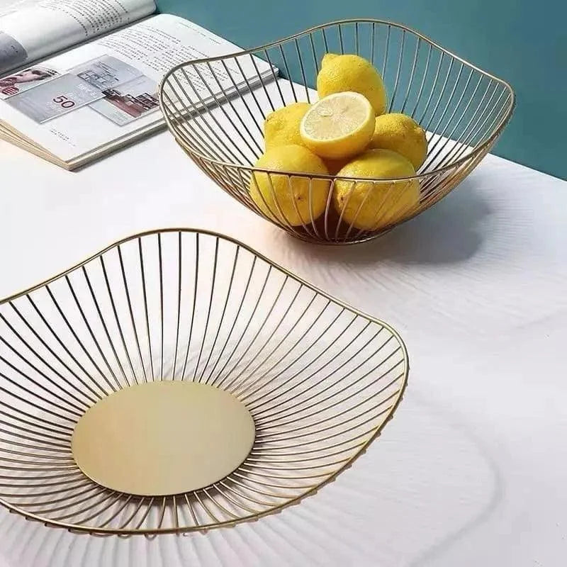 Fruteira de Metal Decorativa Multiuso para Organizar Frutas e Decorar Lenogue