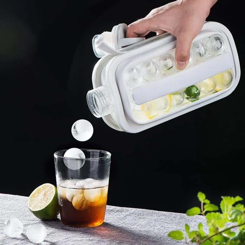 Garrafa de água com Molde de Gelo Redondo para Bebidas Geladas Lenogue