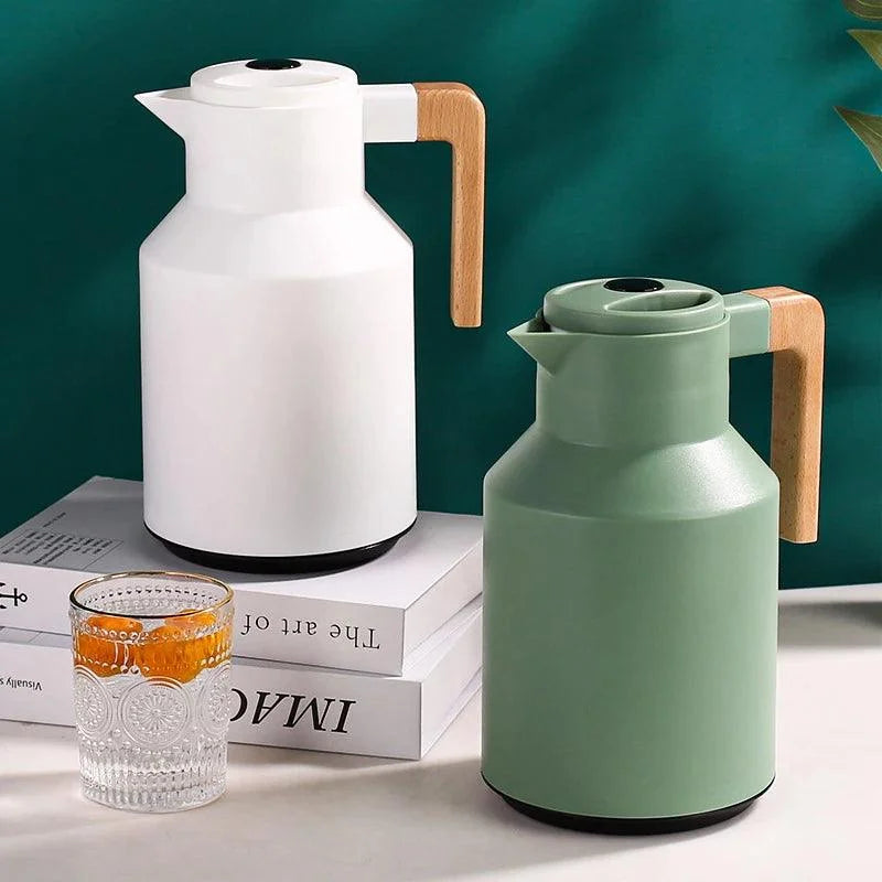 Garrafa Térmica de Inox para Café e Chá com Forro de Vidro Lenogue