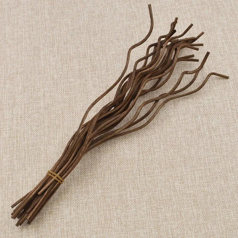 Kit 20 Varetas de Rattan Onduladas para Difusores de Aromas Lenogue Marrom (20 Peças)