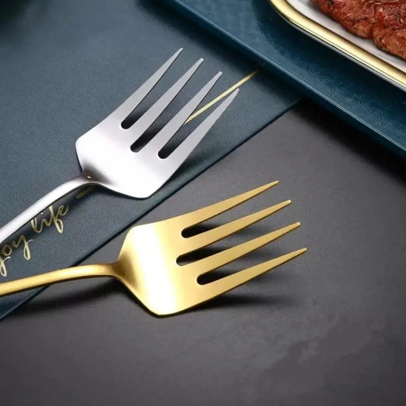 Kit Utensílios de Cozinha 6 Peças em Aço Inox Dourado Lenogue