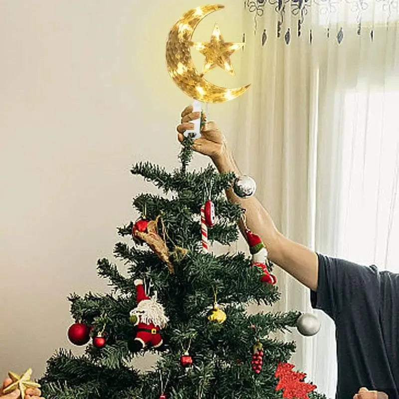Lâmpada de Led Lua e Estrela para Topo de árvore Lenogue