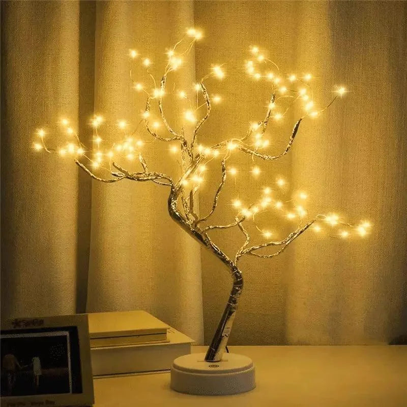 Luminária árvore de Led Decorativa para Quarto, Sala e Mesa Lenogue