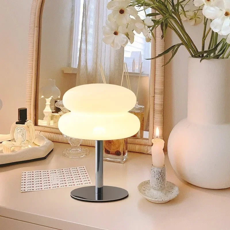 Luminária de Mesa Nuvem Branca Lueur Cristal Luz Regulável Lenogue Branco