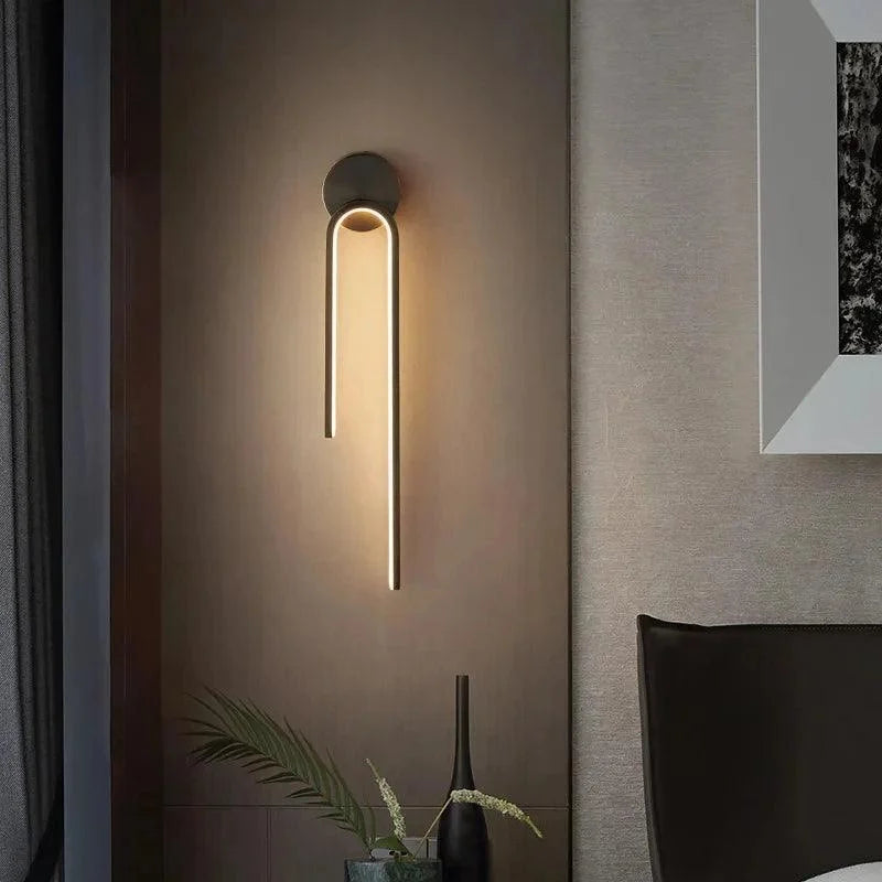 Luminária de Parede Led Design Moderno para Decoração e Iluminação Lenogue Dourado - Esquerda / Luz Quente (2700-3500k)