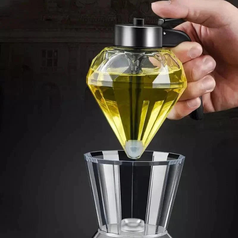 Meleira de Vidro Dispenser para Mel com Base de Aço Inox Lenogue