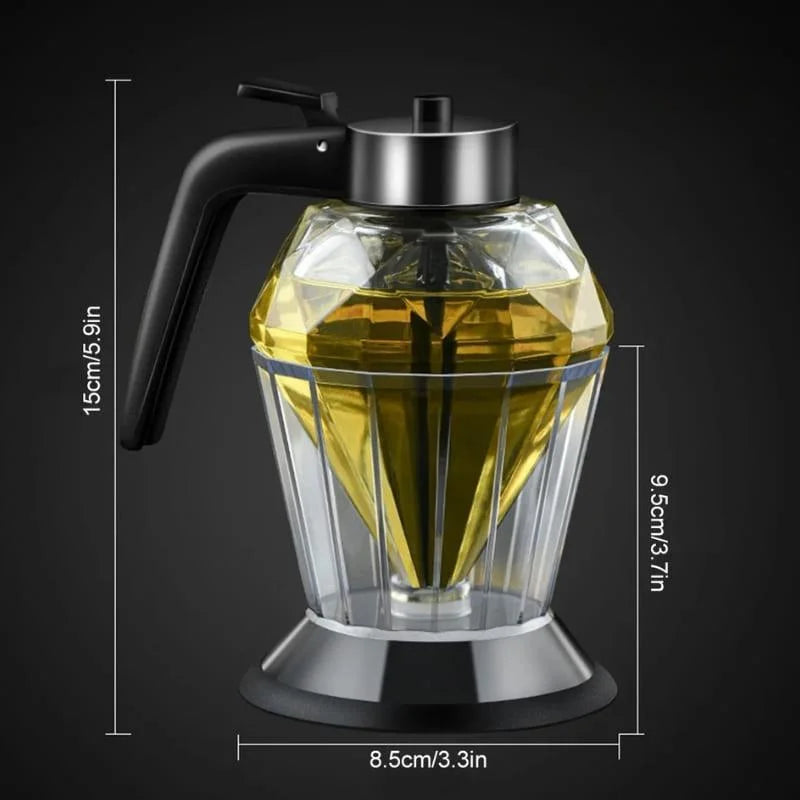 Meleira de Vidro Dispenser para Mel com Base de Aço Inox Lenogue
